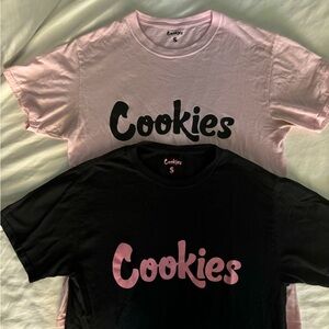 Cookies T-Shirt x2, 1x Pink & 1x Black, Women’s Small
